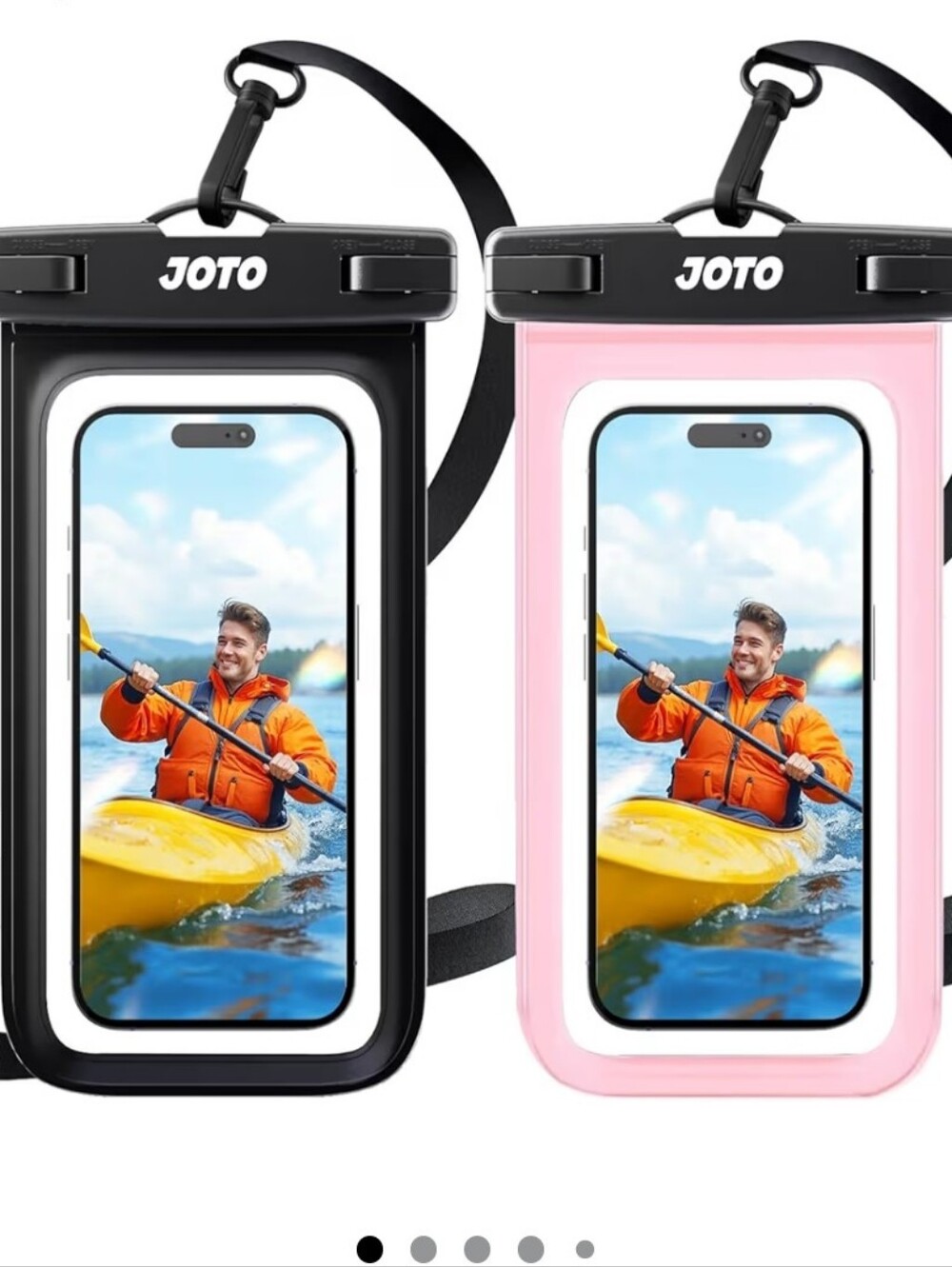 JOTO 2 Pack Waterproof Phone Pouch Case Up to 7" Underwater Phone Case